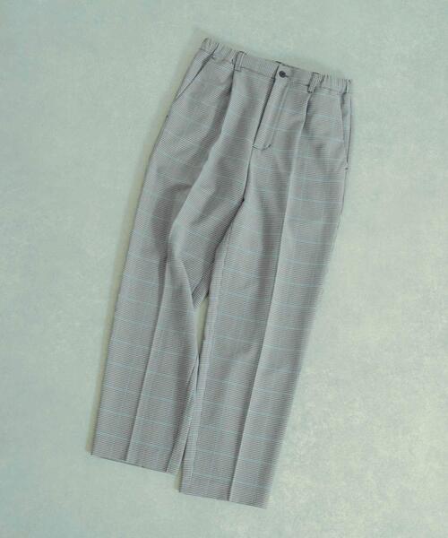 ITEMS URBANRESEARCH（アイテムズ アーバンリサーチ）の「ストレッチ×ウォッシャブル裏キモウスラックス（その他パンツ・メンズ・ベージュ/ブラック/チェック/グリーン・SMALL/MEDIUM/LARGE）」の15枚目の写真