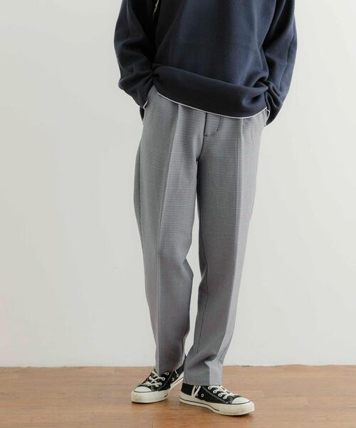 ITEMS URBANRESEARCH（アイテムズ アーバンリサーチ）の「ストレッチ×ウォッシャブル裏キモウスラックス（その他パンツ・メンズ・ベージュ/ブラック/チェック/グリーン・SMALL/MEDIUM/LARGE）」の18枚目の写真