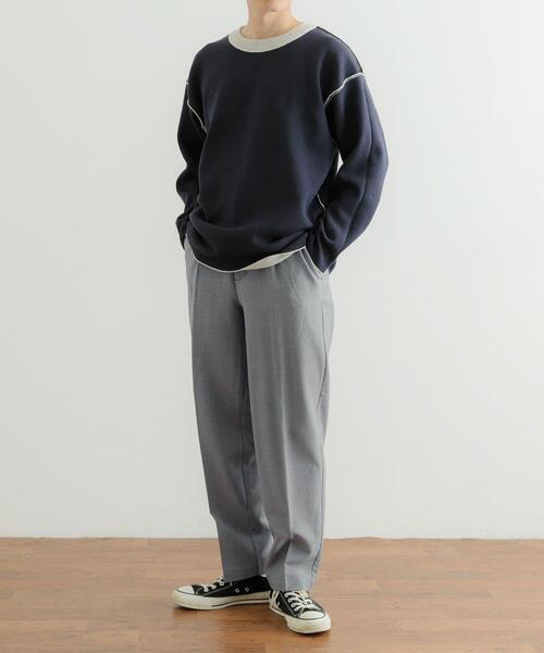 ITEMS URBANRESEARCH（アイテムズ アーバンリサーチ）の「ストレッチ×ウォッシャブル裏キモウスラックス（その他パンツ・メンズ・ベージュ/ブラック/チェック/グリーン・SMALL/MEDIUM/LARGE）」の21枚目の写真