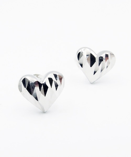 TONE SELECT GOODS(トーンセレクトグッズ)の「【925 SILVER ACC】ハートカッティングピアスSV925(OG)(ピアス(両耳用)・レディース・シルバー・FREE)」の1枚目の写真