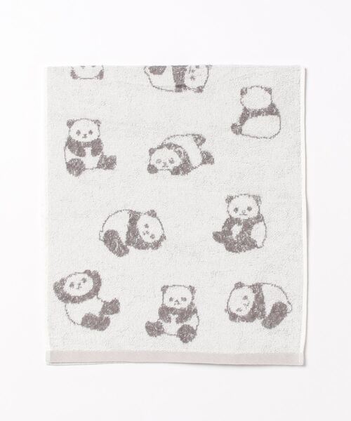 Port（ポート）の「【 Port / ポート 】 パンダ ジャガード フェイスタオル（タオル・レディース・ブラック/ホワイト/ブルー/ホワイト系その他/ピンク・FREE）」の10枚目の写真