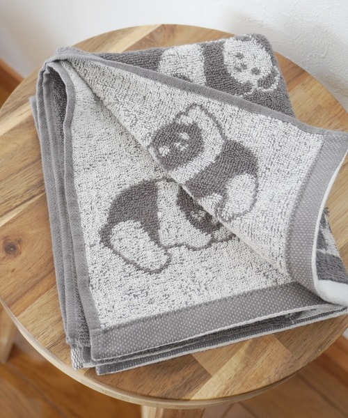 Port（ポート）の「【 Port / ポート 】 パンダ ジャガード フェイスタオル（タオル・レディース・ブラック/ホワイト/ブルー/ホワイト系その他/ピンク・FREE）」の7枚目の写真