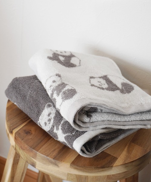 Port（ポート）の「【 Port / ポート 】 パンダ ジャガード フェイスタオル（タオル・レディース・ブラック/ホワイト/ブルー/ホワイト系その他/ピンク・FREE）」の8枚目の写真