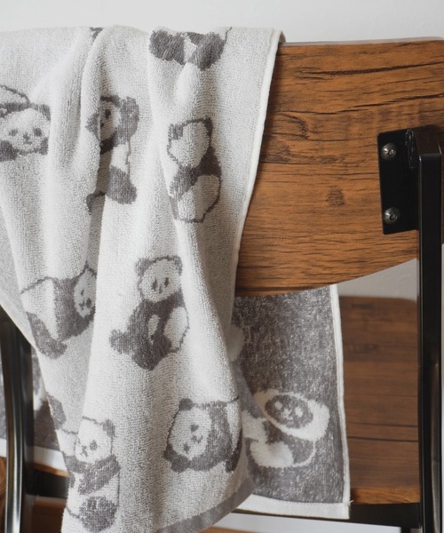 Port（ポート）の「【 Port / ポート 】 パンダ ジャガード フェイスタオル（タオル・レディース・ブラック/ホワイト/ブルー/ホワイト系その他/ピンク・FREE）」の9枚目の写真