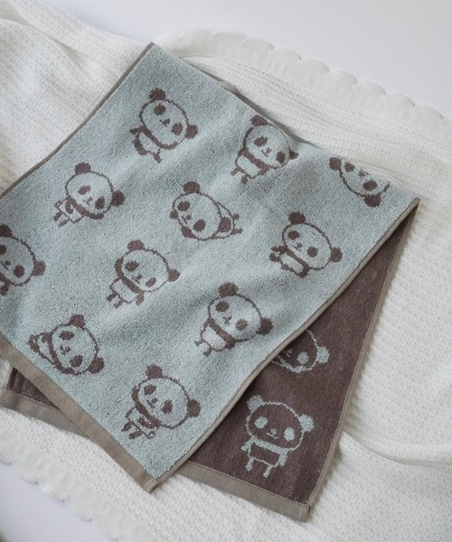 Port（ポート）の「【 Port / ポート 】 パンダ ジャガード フェイスタオル（タオル・レディース・ブラック/ホワイト/ブルー/ホワイト系その他/ピンク・FREE）」の16枚目の写真