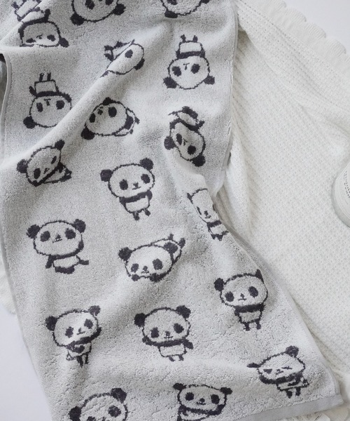 Port（ポート）の「【 Port / ポート 】 パンダ ジャガード フェイスタオル（タオル・レディース・ブラック/ホワイト/ブルー/ホワイト系その他/ピンク・FREE）」の14枚目の写真