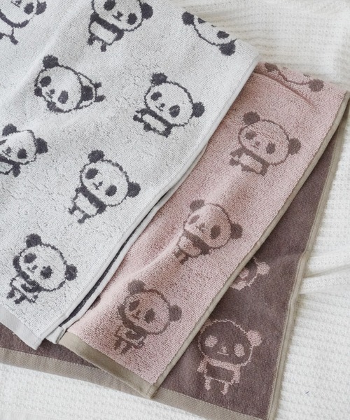 Port（ポート）の「【 Port / ポート 】 パンダ ジャガード フェイスタオル（タオル・レディース・ブラック/ホワイト/ブルー/ホワイト系その他/ピンク・FREE）」の15枚目の写真