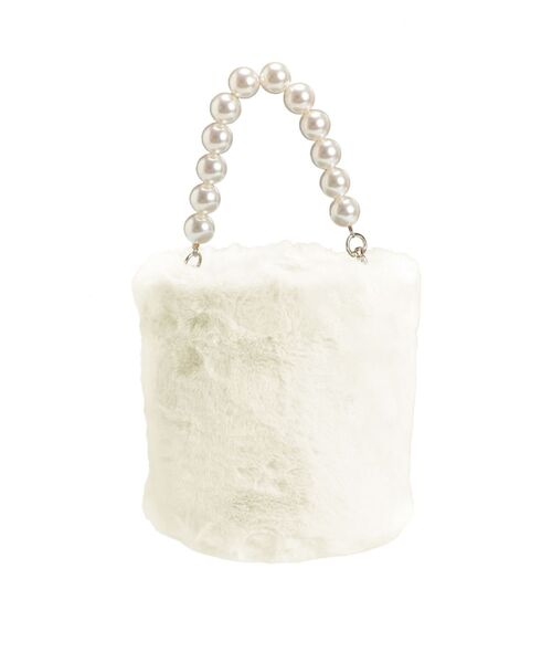 CALNAMUR（カルナムール）の「ハンドルパールエコファーバック（ハンドバッグ・レディース・ライトブルー/アイボリー・FREE）」の15枚目の写真