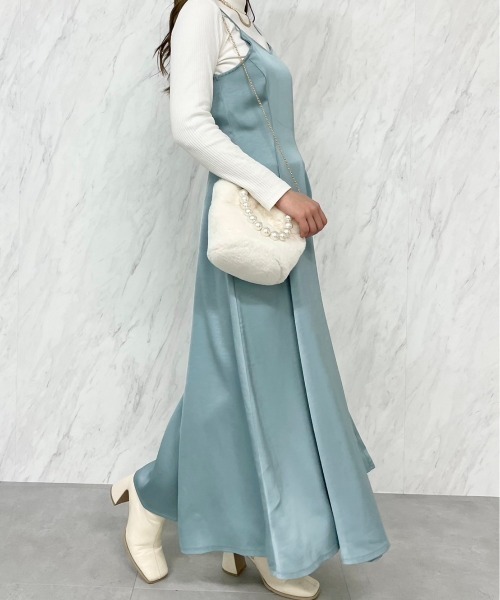 CALNAMUR（カルナムール）の「ハンドルパールエコファーバック（ハンドバッグ・レディース・ライトブルー/アイボリー・FREE）」の20枚目の写真