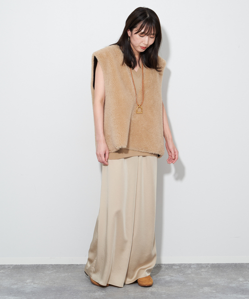 R'IAMフェイクムートンベスト 36 セール】《追加》【R'IAM】 フェイクムートン Vest（ベスト）｜Plage