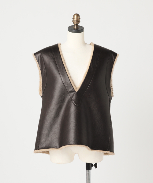 セール】《追加》【R'IAM】 フェイクムートン Vest（ベスト