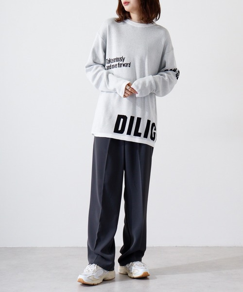 【セール】ロゴダブルジャガードニット(ニット/セーター)|MMMM(エムエムエムエム) 【セール】ロゴダブルジャガードニット(ニット/セーター)|MMMM(エムエムエムエム)