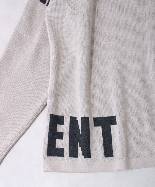 【セール】ロゴダブルジャガードニット(ニット/セーター)|MMMM(エムエムエムエム) 【セール】ロゴダブルジャガードニット(ニット/セーター)|MMMM(エムエムエムエム)