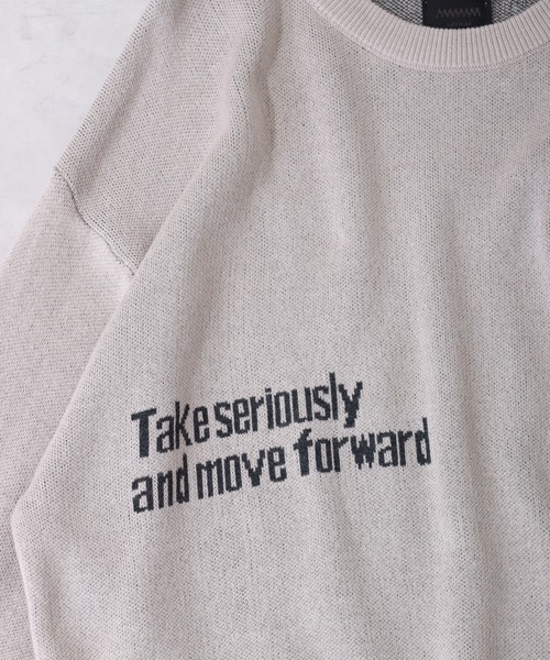 【セール】ロゴダブルジャガードニット(ニット/セーター)|MMMM(エムエムエムエム) 【セール】ロゴダブルジャガードニット(ニット/セーター)|MMMM(エムエムエムエム)