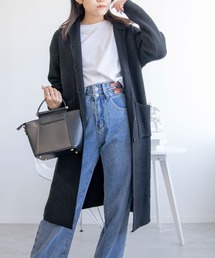 ハイネックロングカーディガン
