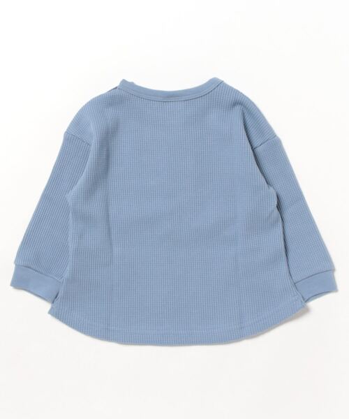 petit main(プティマイン)の「【& Re】ワッフルロンT(Tシャツ/カットソー・キッズ・ライトグリーン/ブルー/ネイビー/モカ/アイボリー/ライトピンク・130cm/90cm/110cm/120cm/100cm/80cm)」の14枚目の写真