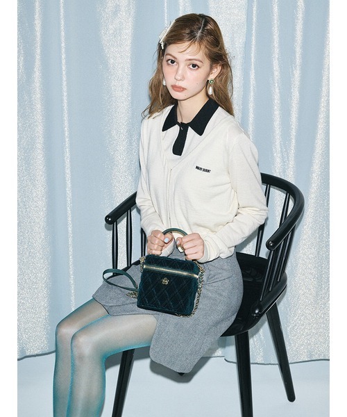 LILY BROWN(リリーブラウン)の「【LILY BROWN×MARY QUANT】デイジーパールドロップピアス(ピアス(両耳用)・レディース・ホワイト/グリーン/ブラック・FREE)」の7枚目の写真