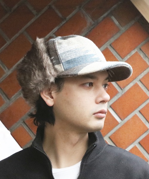 8(eight)(エイト)の「イヤーファーオルテガキャップ(キャップ・メンズ・ブラック/オレンジ/ブラウン・FREE)」の1枚目の写真