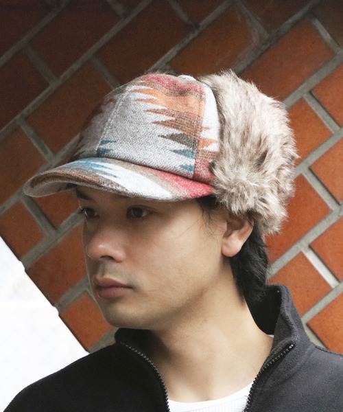 8(eight)(エイト)の「イヤーファーオルテガキャップ(キャップ・メンズ・ブラック/オレンジ/ブラウン・FREE)」の3枚目の写真