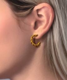 【As】【アレルギー対応】サージカルステンレス製 シンプル フープ ピアス(MA)