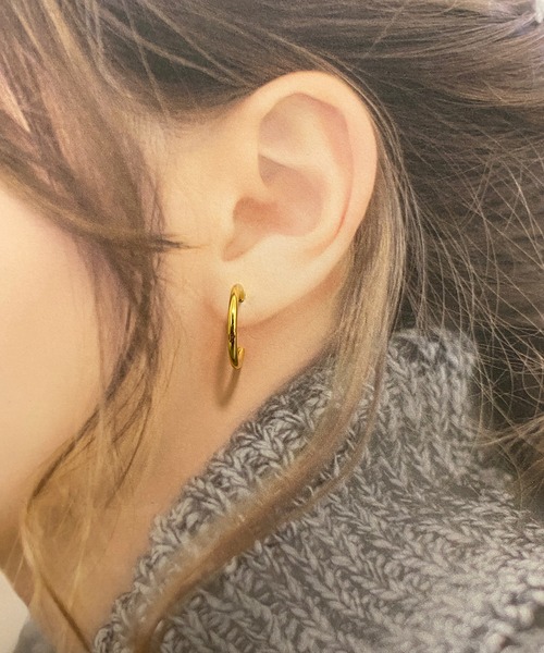 tone(トーン)の「【As】【アレルギー対応】サージカルステンレス製 シンプル フープ ピアス(MA)(ピアス(両耳用)・レディース・シルバー系その他2/ゴールド系その他2/ゴールド/シルバー・FREE)」の5枚目の写真