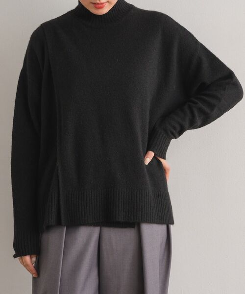 Kari & lili（カウリアンドリィリィ）の「woolmix highneck top（ニット/セーター・レディース・ピンク/ブラック/ライトグレー・FREE）」の8枚目の写真