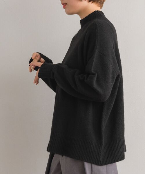 Kari & lili（カウリアンドリィリィ）の「woolmix highneck top（ニット/セーター・レディース・ピンク/ブラック/ライトグレー・FREE）」の9枚目の写真