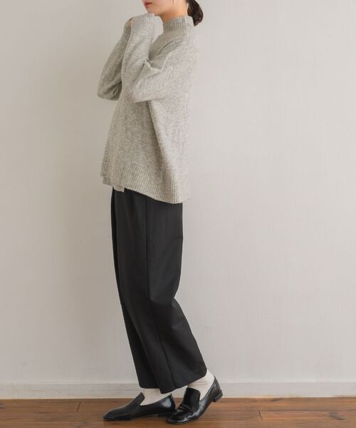 Kari & lili（カウリアンドリィリィ）の「woolmix highneck top（ニット/セーター・レディース・ピンク/ブラック/ライトグレー・FREE）」の13枚目の写真