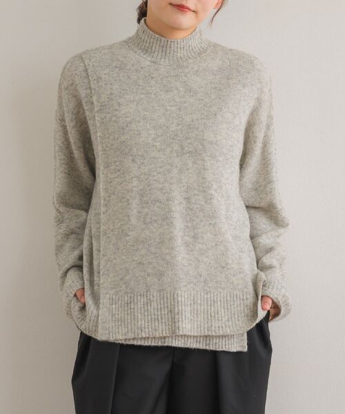 Kari & lili（カウリアンドリィリィ）の「woolmix highneck top（ニット/セーター・レディース・ピンク/ブラック/ライトグレー・FREE）」の16枚目の写真