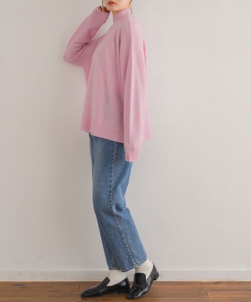 Kari & lili（カウリアンドリィリィ）の「woolmix highneck top（ニット/セーター・レディース・ピンク/ブラック/ライトグレー・FREE）」の21枚目の写真