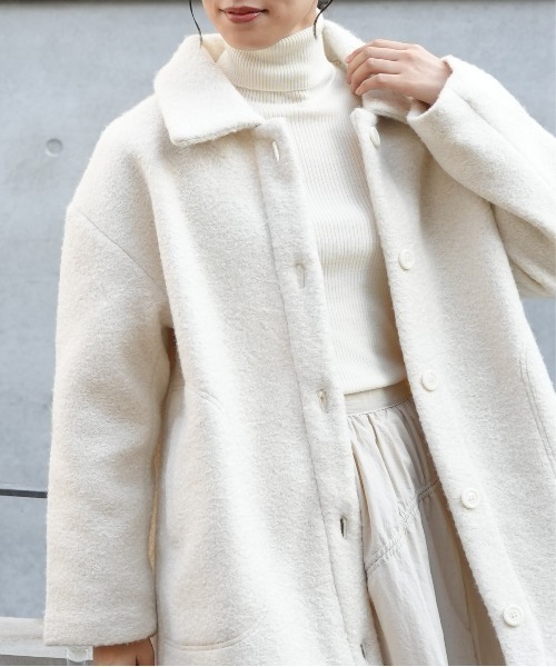 TRIANGLE PALETTE（トライアングルパレット）の「シープボアブルゾン（ブルゾン・レディース・アイボリー/モカ/ライトベージュ/ダークグレー・FREE）」の2枚目の写真