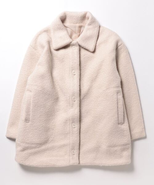 TRIANGLE PALETTE（トライアングルパレット）の「シープボアブルゾン（ブルゾン・レディース・アイボリー/モカ/ライトベージュ/ダークグレー・FREE）」の5枚目の写真