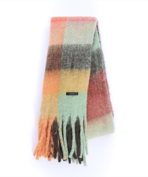 clear（クリア）の「チェック柄ボリュームマフラー（ストール/ショール・レディース・ブラウン/ピンク/マルチ・F）」の4枚目の写真