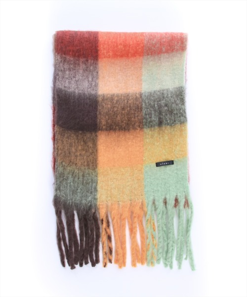 clear（クリア）の「チェック柄ボリュームマフラー（ストール/ショール・レディース・ブラウン/ピンク/マルチ・F）」の5枚目の写真