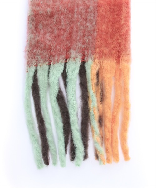 clear（クリア）の「チェック柄ボリュームマフラー（ストール/ショール・レディース・ブラウン/ピンク/マルチ・F）」の10枚目の写真