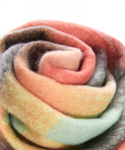 clear（クリア）の「チェック柄ボリュームマフラー（ストール/ショール・レディース・ブラウン/ピンク/マルチ・F）」の11枚目の写真