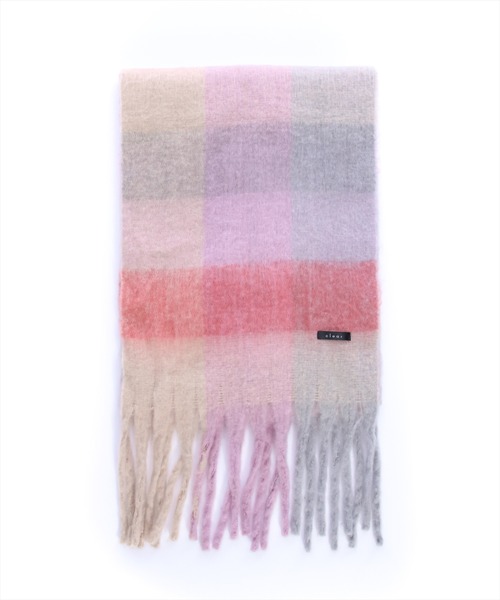 clear（クリア）の「チェック柄ボリュームマフラー（ストール/ショール・レディース・ブラウン/ピンク/マルチ・F）」の9枚目の写真