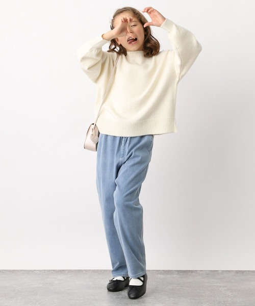 GLOBAL WORK（グローバルワーク）の「フワフワHug meスタンドネック/704140（ニット/セーター・キッズ・パープル/ライトベージュ/アイボリー・150cm/100cm/130cm/160cm/140cm/120cm/110cm）」の17枚目の写真