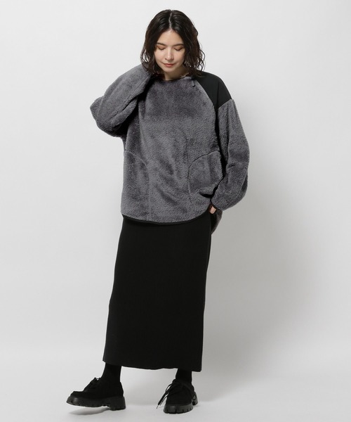 niko and...(ニコアンド)の「フリースZIP切り替えプルオーバー(その他トップス・レディース・アイボリー/チャコール/グレー・LARGE/MEDIUM)」の5枚目の写真