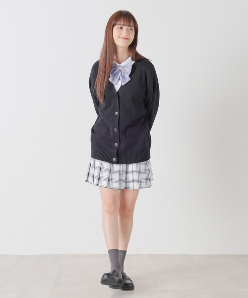 Honeys(ハニーズ)の「Vネックカーディガン(カーディガン/ボレロ・レディース・杢グレー/ブラック/ベージュ/アイボリー/ネイビー・L/M/LL/S)」の10枚目の写真