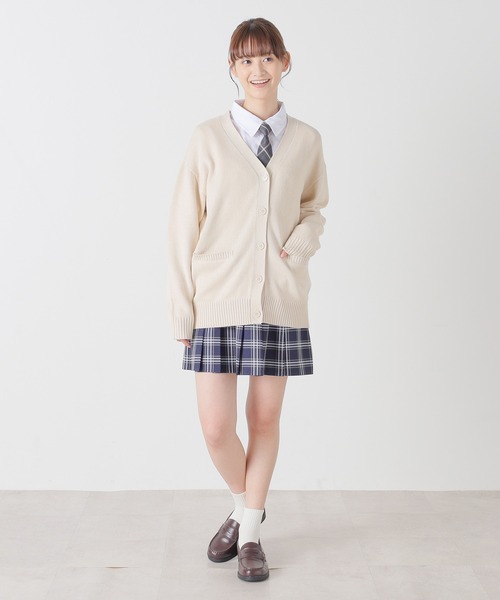 Honeys(ハニーズ)の「Vネックカーディガン(カーディガン/ボレロ・レディース・杢グレー/ブラック/ベージュ/アイボリー/ネイビー・L/M/LL/S)」の17枚目の写真