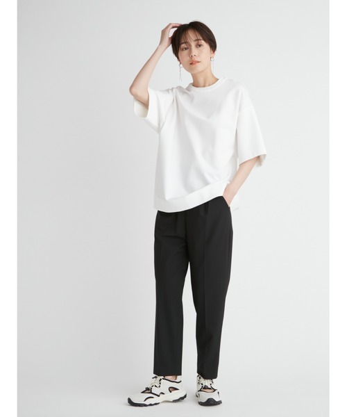 emmi(エミ)の「【emmi atelier】コクーンシルエットプルオーバー(Tシャツ/カットソー・レディース・ブラック/ホワイト・FREE)」の7枚目の写真