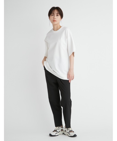 emmi(エミ)の「【emmi atelier】コクーンシルエットプルオーバー(Tシャツ/カットソー・レディース・ブラック/ホワイト・FREE)」の8枚目の写真