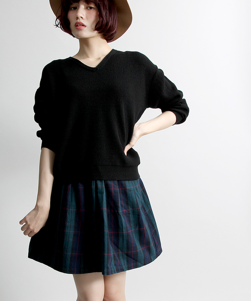 WEGO（ウィゴー）の「WEGO/ネルサーキュラースカート（スカート・レディース・ブラック/グレー系その他/杢グレー/ダークグリーン/グリーン系その他/ブルー系その他/レッド系その他/ワイン・FREE）」の5枚目の写真