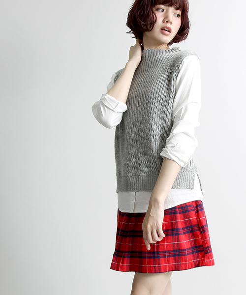 WEGO（ウィゴー）の「WEGO/ネルサーキュラースカート（スカート・レディース・ブラック/グレー系その他/杢グレー/ダークグリーン/グリーン系その他/ブルー系その他/レッド系その他/ワイン・FREE）」の7枚目の写真