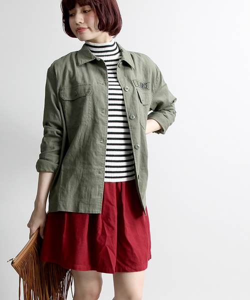 WEGO（ウィゴー）の「WEGO/ネルサーキュラースカート（スカート・レディース・ブラック/グレー系その他/杢グレー/ダークグリーン/グリーン系その他/ブルー系その他/レッド系その他/ワイン・FREE）」の8枚目の写真