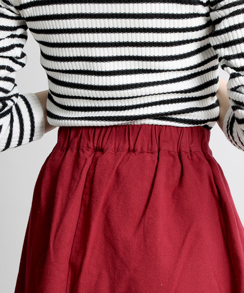 WEGO（ウィゴー）の「WEGO/ネルサーキュラースカート（スカート・レディース・ブラック/グレー系その他/杢グレー/ダークグリーン/グリーン系その他/ブルー系その他/レッド系その他/ワイン・FREE）」の14枚目の写真