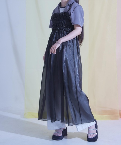 セレブ愛用 Max Mara リブキャミソールワンピース 美シルエット セール】美シルエットでキマる。 ロング スリット キャミ
