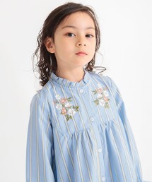 BRANSHES | 【お揃い】ストライプ刺繍ワンピース(ワンピース)