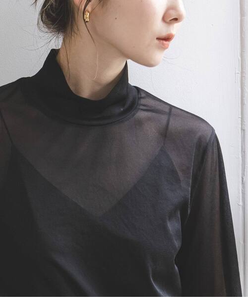 Noble（ノーブル）の「《追加》シアースキニーハイネックTOPS 8（Tシャツ/カットソー・レディース・ブラック/ラベンダー/ライトグレー/ライトグリーン・FREE）」の8枚目の写真